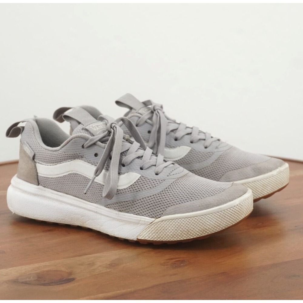 Vans Womens UltraRange Rapidweld Sneakers Shoes Grey Mesh Knit Lace Up Size 6.5